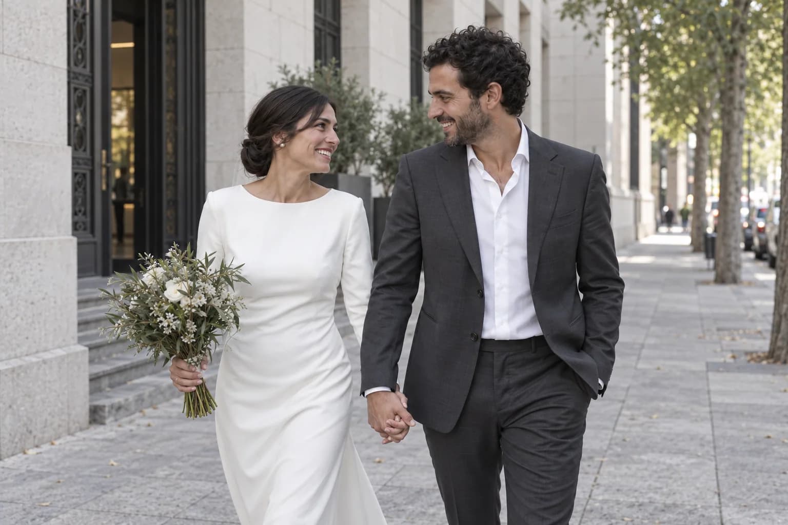 Fotografía de la boda de Andrea y Luis en una galería de entrega